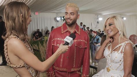 versace malato|Donatella Versace & Maluma on Their Bedazzled Met Outfits.